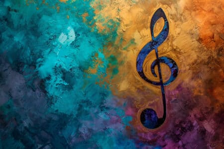 all images colorful painting treble clef