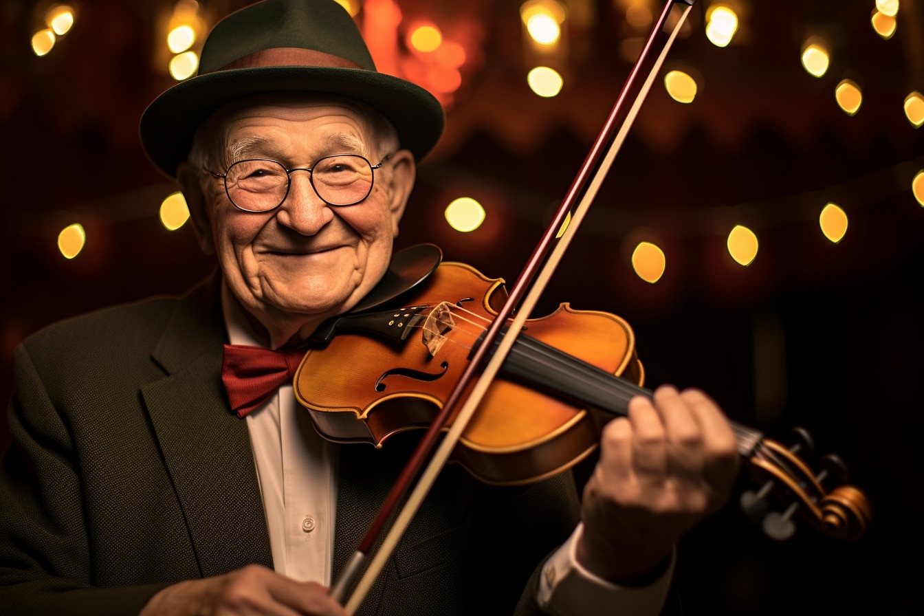 all images old man playing violin